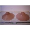 Image 1 : (2) Vintage Pink Ceiling Light Covers