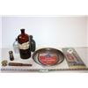 Image 1 : Wall Mounted Bottle Opener, O'Keefe Beer Tray and Misc Items