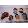Image 1 : (6) Chalkware Hangers (2 Bossons Brand)