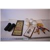 Image 1 : (4) Coffee Table Feet, (2) Signs, (3) Spark Plugs + Assorted Items