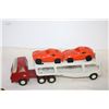 Image 4 : (4) Vintage Tonka Semi-Trucks + (3) Plastic Cars