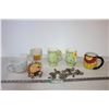 Image 1 : (5) Mugs + Tablecloth Weights and Decorative Plate