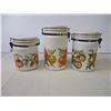 Image 2 : (3) Stoneware Kitchen storage containers