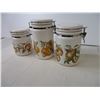 Image 3 : (3) Stoneware Kitchen storage containers