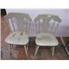 Image 1 : *2X THE BID PRICE - Green wooden chairs
