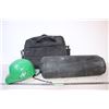Image 1 : Camping Mat, Laptop Bag, and Sask Roughrider/Pil Helmet