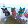 Image 2 : Wooden Cats + Ash Tray and candle holders