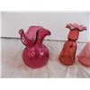 Image 2 : (4) Pink Glass Vases