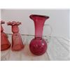 Image 3 : (4) Pink Glass Vases