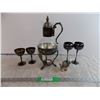 Image 1 : Silver Water holder and cups