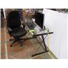 Image 4 : *Glass top desk with 22" monitor, HP printer, keyboard, ouse, office chair