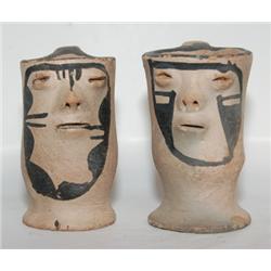 TWO SANTO DOMINO POTTERY CUPS