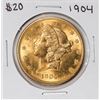 Image 1 : 1904 $20 Liberty Head Double Eagle Gold Coin