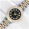 Image 2 : Rolex Ladies Two Tone Black Diamond Datejust Wristwatch