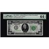 Image 1 : 1928A $20 Federal Reserve Note Cleveland Fr.2051-D PMG Choice Uncirculated 64EPQ