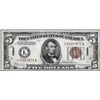 Image 1 : 1934A $5 Hawaii WWII Emergency Issue Federal Reserve Note