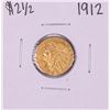 Image 1 : 1912 $2 1/2 Indian Head Quarter Eagle Gold Coin
