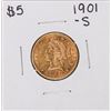 Image 1 : 1901-S $5 Liberty Head Half Eagle Gold Coin
