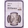 Image 1 : 1878-S $1 Morgan Silver Dollar Coin NGC MS63