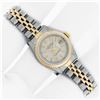 Image 3 : Rolex Ladies Two Tone Factory Silver Tapestry Dial Datejust Wristwatch