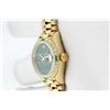 Image 3 : Rolex Ladies 18K Yellow Gold Malachite Dial Diamond And Emerald President Wristwatch