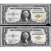 Image 1 : Lot of (2) 1935A $1 North Africa WWII Emergency Issue Silver Certificate Notes