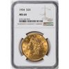 Image 1 : 1904 $20 Liberty Head Double Eagle Gold Coin NGC MS64