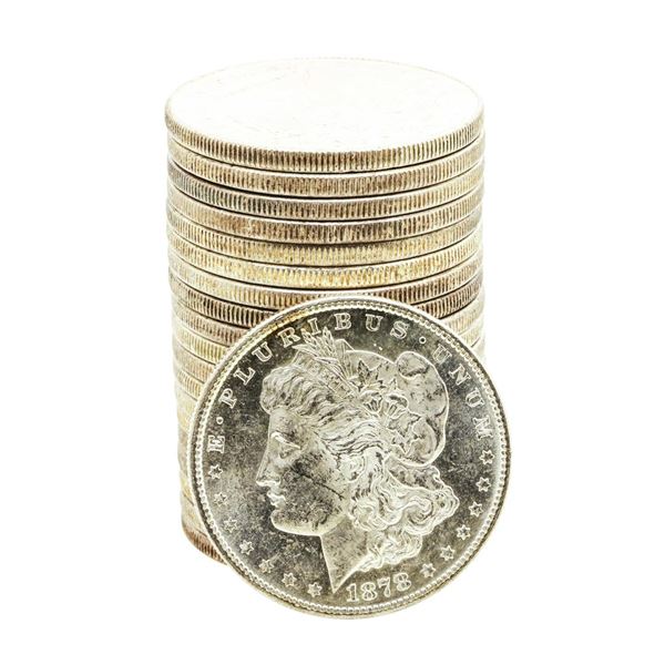 Roll of (20) Brilliant Uncirculated 1878-S $1 Morgan Silver Dollar Coins