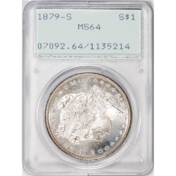1879-S $1 Morgan Silver Dollar Coin PCGS MS64 Old Rattler Holder