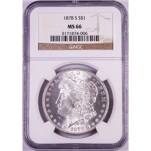 1878-S $1 Morgan Silver Dollar Coin NGC MS66