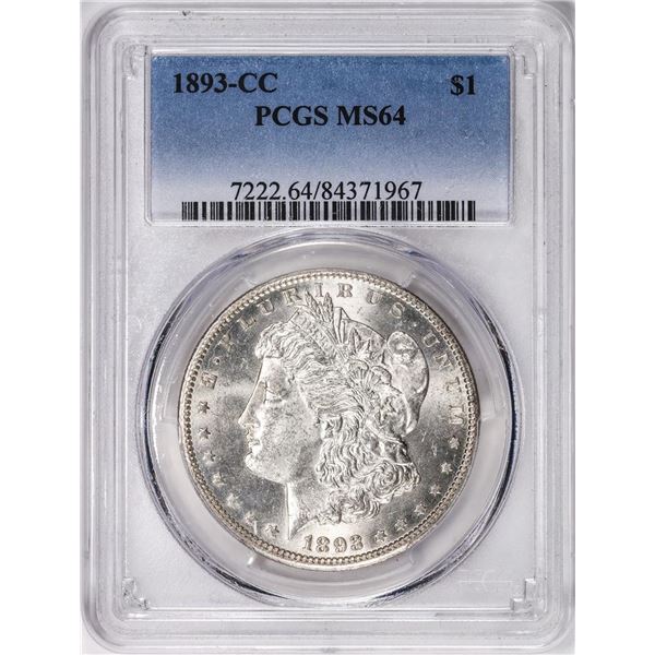 1893-CC $1 Morgan Silver Dollar Coin PCGS MS64
