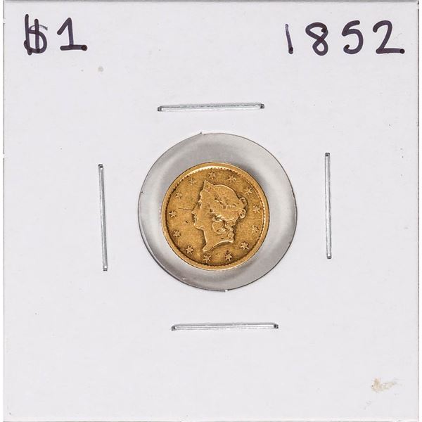 1852 Type 1 $1 Liberty Head Gold Dollar Coin