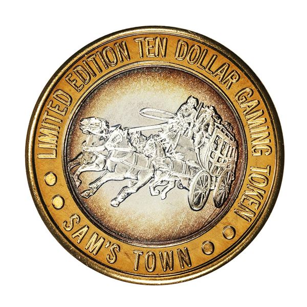 .999 Silver Sam's Town Las Vegas, Nevada $10 Limited Edition Casino Gaming Token