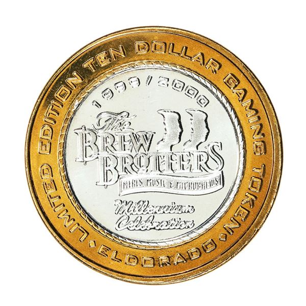 .999 Silver Eldorado Hotel and Casino $10 Casino Gaming Token Limited Edition