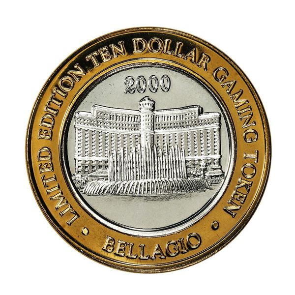 .999 Silver Bellagio Hotel Las Vegas, NV $10 Casino Limited Edition Gaming Token