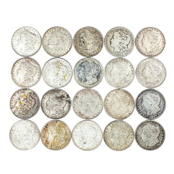 Lot of (20) 1921 $1 Morgan Silver Dollar Coins Culls