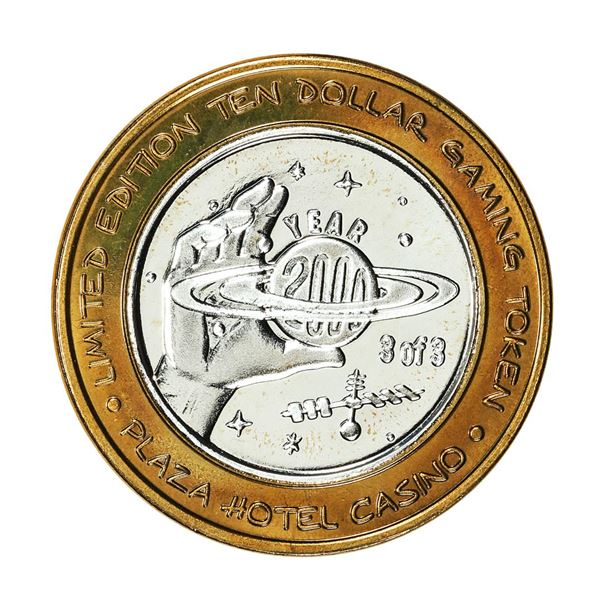 .999 Silver Plaza Hotel and Casino Las Vegas $10 Casino Limited Edition Gaming Token