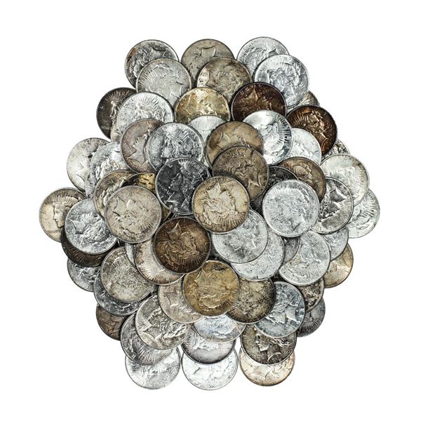 Lot of (100) $1 Peace Silver Dollar Coins Culls