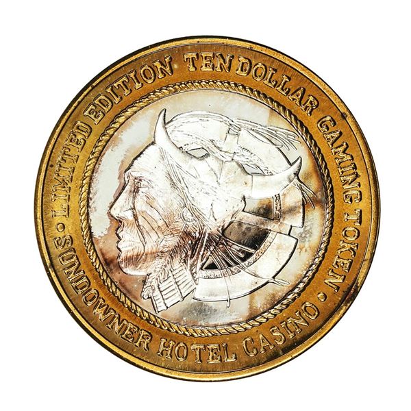 .999 Silver Sundowner Hotel Casino Reno, NV $10 Casino Limited Edition Gaming Token