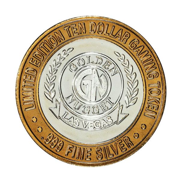 .999 Silver Golden Nugget Las Vegas, Nevada $10 Casino Limited Edition Gaming Token