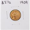 Image 1 : 1909 $2 1/2 Indian Head Quarter Eagle Gold Coin