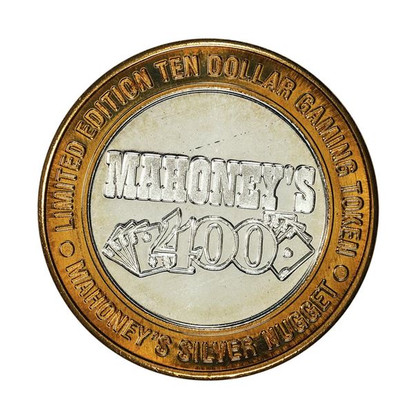 .999 Fine Silver Mahoney's Silver Nugget Las Vegas $10 Limited Edition Gaming Token