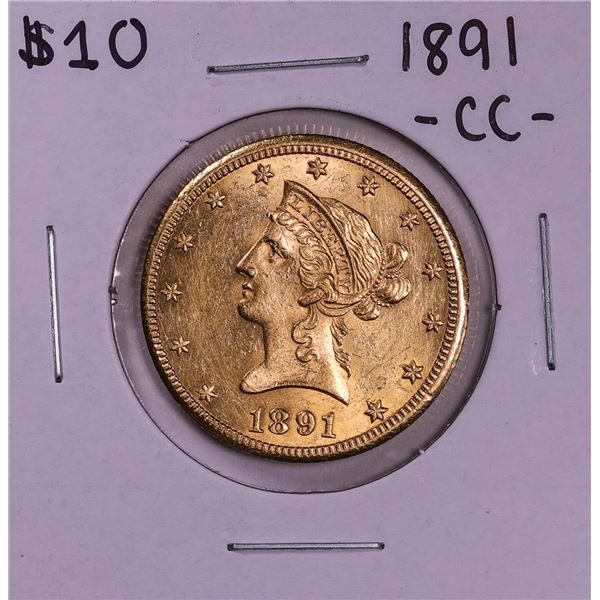 1891-CC $10 Liberty Head Eagle Gold Coin