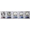 Image 2 : Lot of 2001-2005 $1 American Silver Eagle Coins PCGS MS69 Frist Strike