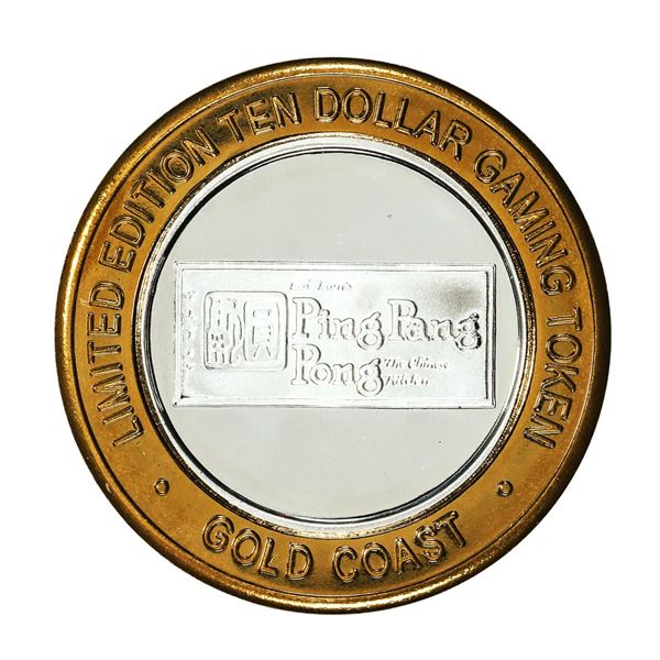 .999 Fine Silver Gold Coast Las Vegas, Nevada $10 Casino Limited Edition Gaming Token