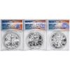 Image 1 : Set of 2017-W/S/P $1 American Silver Eagle (3) Coin Set ANACS MS70