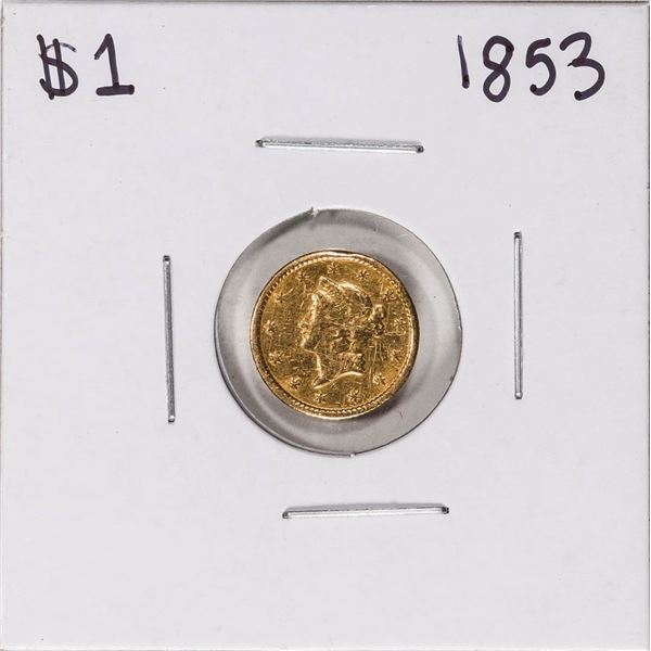 1853 Type 1 $1 Liberty Head Gold Dollar Coin