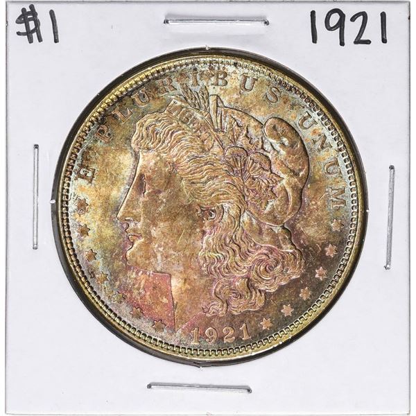1921 $1 Morgan Silver Dollar Coin Amazing Toning