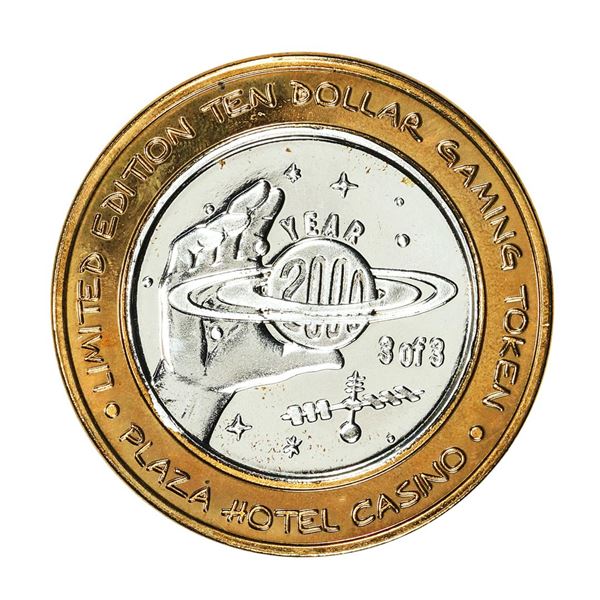 .999 Silver Plaza Hotel and Casino Las Vegas $10 Casino Limited Edition Gaming Token