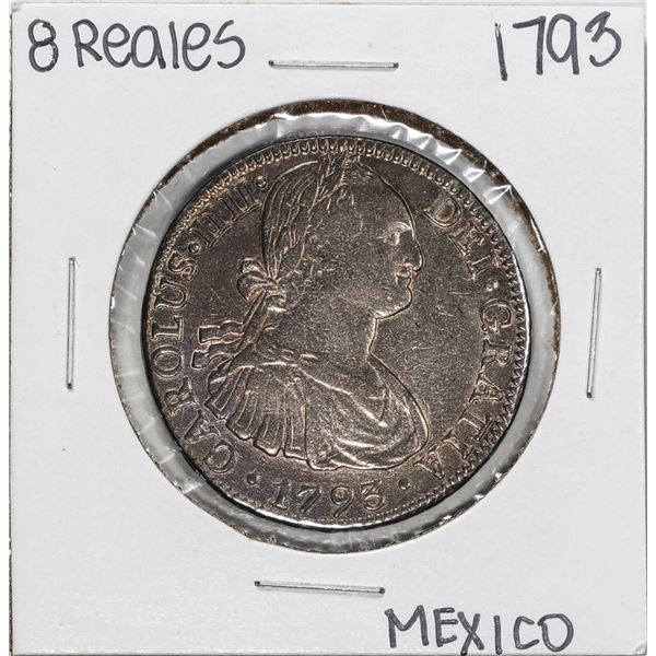 1793 Mo FM Mexico 8 Reales Silver Coin